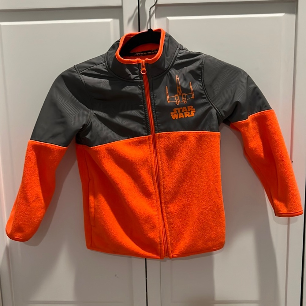 Star Wars Orange zip up 5/6 Years